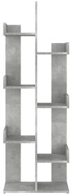 Estante 48x25,5x140 cm derivados de madeira cinzento cimento