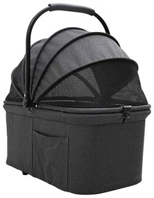 Carrinho de Pet Dobrável Preto 81 x 47 x 99 cm Tecido Oxford