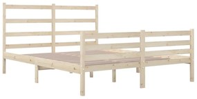 Estrutura de cama pequena casal 120x190 cm pinho maciço