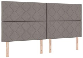 Estrutura de Cama vidaXL Taupe 200x200 cm Tecido
