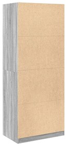 Roupeiro 80x50x200 cm derivados de madeira cinzento sonoma