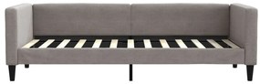 Sofá-cama 80x200 cm tecido cinzento-acastanhado