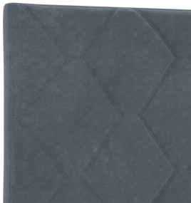 Cabeceira Design de Blocos de Diamante Cinza Escuro 200 cm Veludo