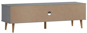 Móvel de TV MOLDE 158x40x49 cm pinho maciço cinzento