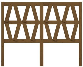 Cabeceira de cama 126x4x100 cm pinho maciço castanho mel