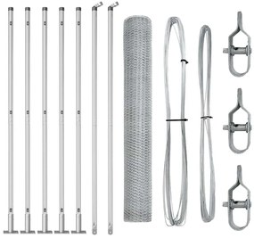 Cerca Hexagonal vidaXL 1,2x10 m de Aço Galvanizado