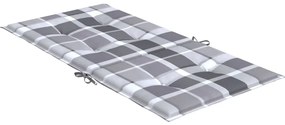 Almofadões lombares cadeiras jardim 2pcs oxford xadrez cinza