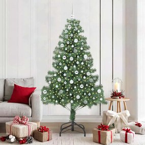 vidaXL Árvore de Natal com 300 LEDs com suporte Verde 210 cm PVC
