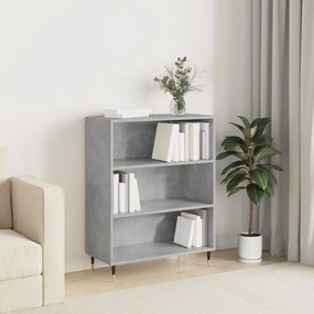 vidaXL Estante 69,5x32,5x90 cm derivados de madeira cinzento cimento