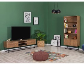 Conjunto de Móveis de Sala Laxus – Nogueira/Preto – 90x39x40 cm