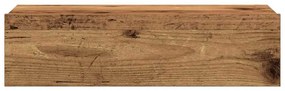 Mesa de cabeceira madeira velha 60x35 cm madeira engenharia