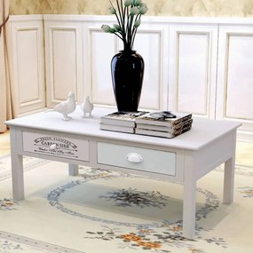 vidaXL Mesa de centro estilo francês madeira