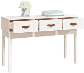 Mesa consola 114x40x75 cm pinho maciço branco