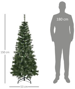 HOMCOM Árvore de Natal Artificial 150cm Ignífugo com 367 Ramos Folhas