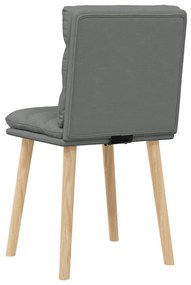 Cadeiras de jantar 2 pcs tecido cinzento-escuro