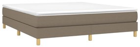 Cama sem colchão 180x200 cm tecido castanho-acinzentado