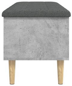 Banco de arrumação 102x42x46 cm derivados madeira cinza cimento