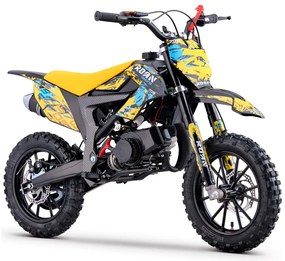 MINI MOTO PARA CRIANÇAS MiniCross Roan 709 gasolina 49cc 4.5CV AMARELA