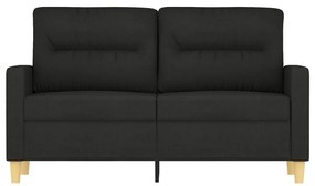 Sofá de 2 lugares tecido 120 cm preto