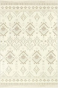 Tapete Boho 120 x 170 cm, felpudo, bege areia