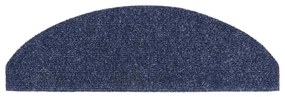 Tapetes de escada autoadesivos 5 pcs 65x21x4 cm agulhado azul
