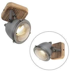 LED Foco aço madeira lâmpada-WiFi GU10 oriéntavel - EMADO Industrial