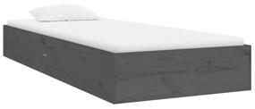 Estrutura cama pequena solteiro 75x190 cm madeira maciça cinza