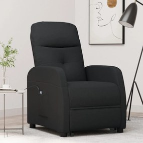 vidaXL Poltrona elevatória tecido preto