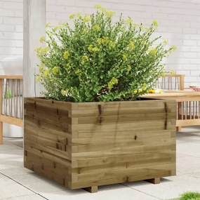 vidaXL Vaso/floreira de jardim 70x70x49,5 cm madeira pinho impregnada