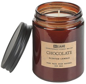 Conjunto de vela de cera de soja e difusor de fragrância chocolate DARK ELEGANCE Beliani