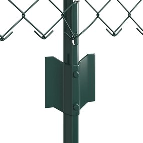 Cerca de Cadeia com 22 Postes U Verde 0.8x25 m de Aço