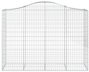 Cestos gabião arqueados 6pcs 200x50x140/160cm ferro galvanizado