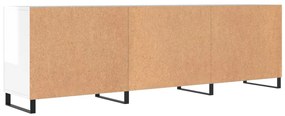 Móvel de TV 150x30x50 cm derivados de madeira branco brilhante