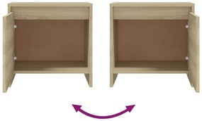 Mesa cabeceira 45x34x44,5cm derivados madeira carvalho sonoma