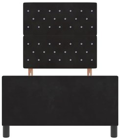 Cama vidaXL Preta 90x190 cm Veludo