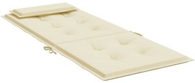 Almofadões p/ cadeira encosto alto 4pcs tecido oxford cor creme