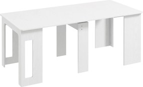 HOMCOM Mesa de jantar dobrável, mesa dobrável de cozinha extensível até 6 pessoas, para espaços pequenos, sala de jantar, branco | Aosom Portugal