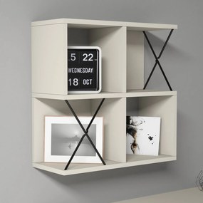 Prateleira Extra – Creme/Preto – 60x60x24 cm