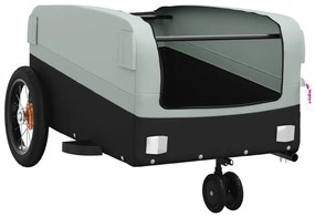 Reboque para bicicleta 30 kg ferro preto e cinza