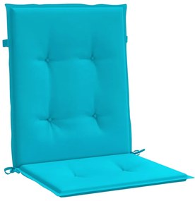 Almofadões p/ cadeira de encosto baixo 4 pcs tecido turquesa
