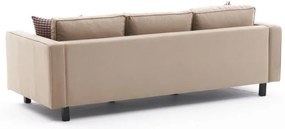 Sofá de 3 Lugares Kale – Creme – 222 cm x 83 cm x 91 cm