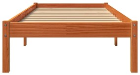 Cama sem colchão 90x200 cm pinho maciço castanho-mel