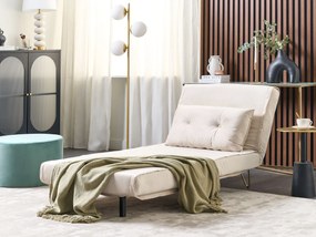 Conjunto de sofás-cama com 3 lugares em veludo creme VESTFOLD Beliani