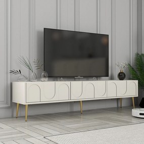 Unidade TV Lyon – Creme e Dourado – 180 cm x 43 cm x 35 cm