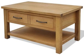vidaXL Mesa de centro 88x53x45 cm madeira carvalho maciça