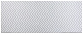 Tapete de poliéster branco e cinzento 80 x 200 cm SAIKHEDA Beliani
