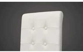 Cadeiras de jantar 2 pcs couro artificial branco