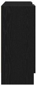 Aparador vidaXL Preto Carvalho 120x30,5x70 cm em Madeira Derivada