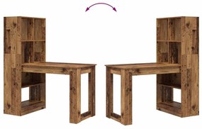 Mesa com prateleira com armazenamento Madeira Antiga 122 x 67 x 145 cm