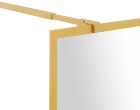 Divisória de chuveiro 90x195 cm vidro transparente ESG dourado